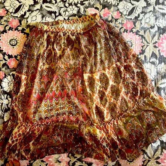 Multiprint, multicolor midi skirt size M - Picture 7 of 8